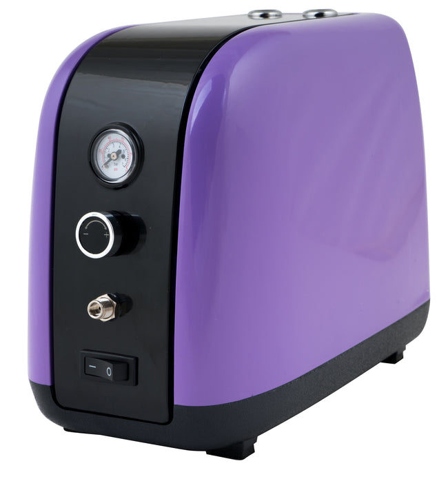2Spray Airbrush Compressor 220-240V Art Touch Up Purple