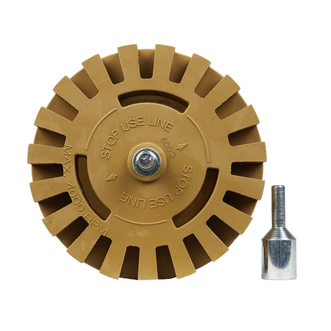 SAR Caramel Tractor Erasor Wheel 4" with Drill Arbour x 3 Pack
