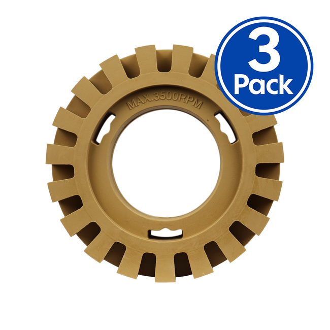 SAR Caramel Tractor Wheel 4 Inch Vinyl Sticker & Decal Remover x 3 Pack