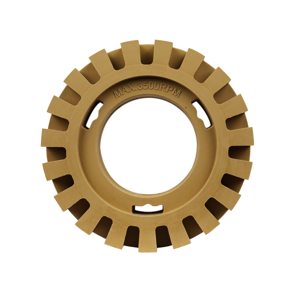 SAR Caramel Tractor Wheel 4 Inch Vinyl Sticker & Decal Remover x 3 Pack