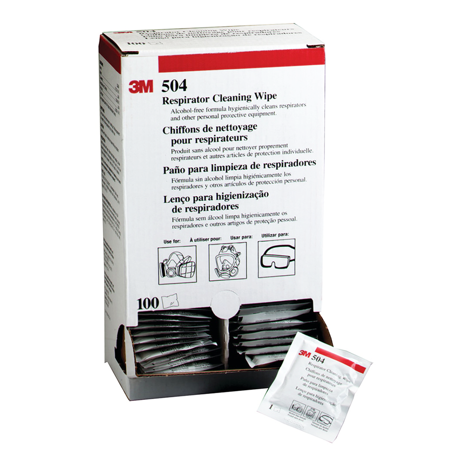 3M Respirator Cleaning Wipes 504/07065 - 100 Pack Spirit Wipes