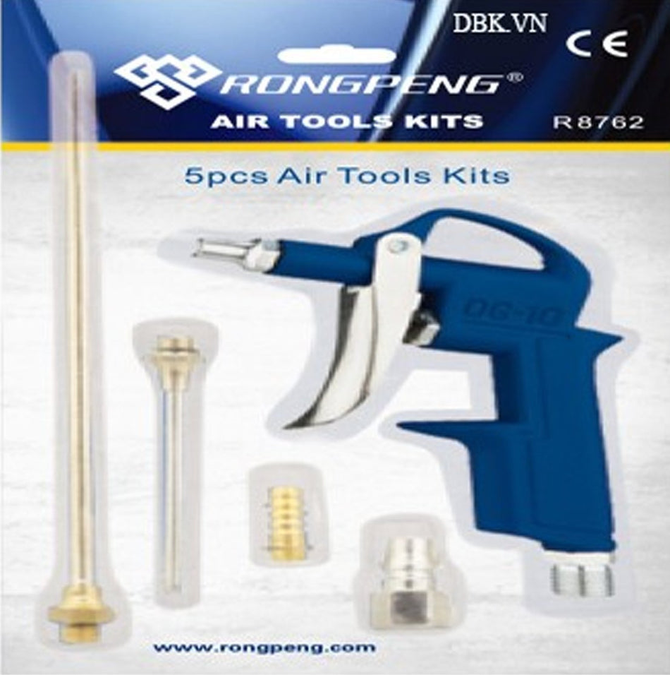 5 Pieces Air Tool Kit Blow Gun High Pressure Hose Coupler