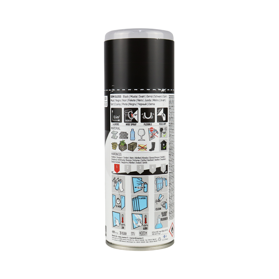 CAR-REP Rubber Comp Removable Plasti Dip Paint 400ml Matte Black