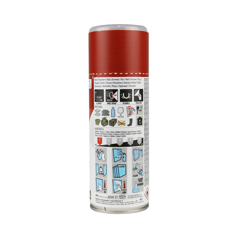 CAR-REP Rubber Comp Removable Plasti Dip Paint 400ml Semi Gloss Red