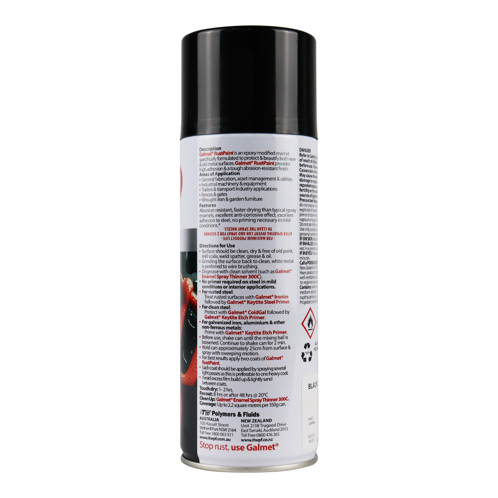 Galmet® RustPaint Epoxy Enamel 350g Black