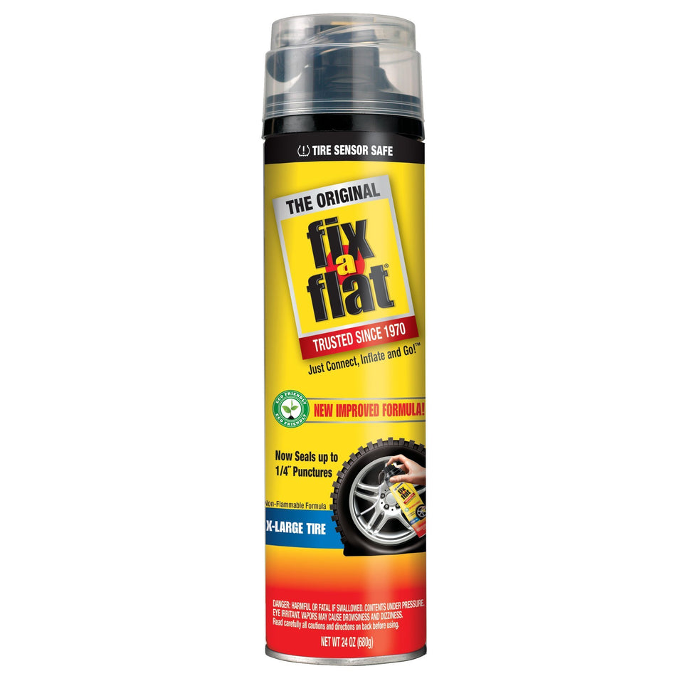 Fix-A-Flat Aerosol Tire Inflator Eco-friendly Formula Extra Large XL Tire 680g