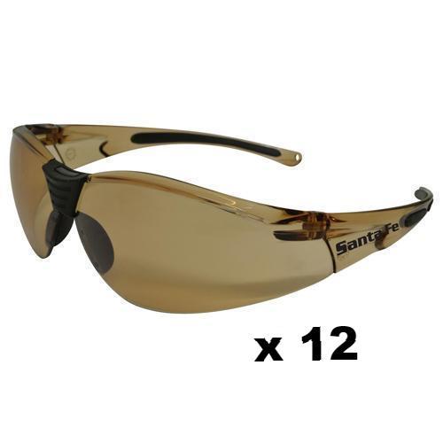 Maxisafe Santa-Fe Safety Glasses AS/NZS1337 Anti Scratch Fog Coating Bronze x 12