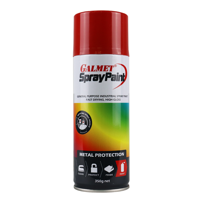 Galmet® Quick Dry Enamel Topcoat 350g Gloss Signal Red