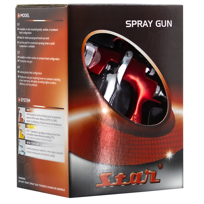 STAR V3 Pro 1000 Red Spray Painting Suction Spray Gun 1.3 mm Paint