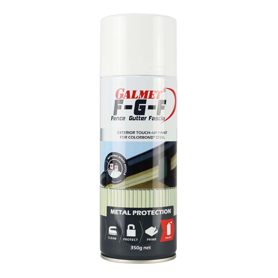 GALMET Fence Gutter Fascia FGF Colorbond 350g Spray Paint Aerosol Surfmist
