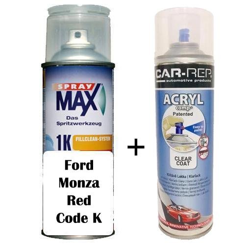 Auto Touch Up Paint Ford Monza Red Code K Plus 1k Clear Coat