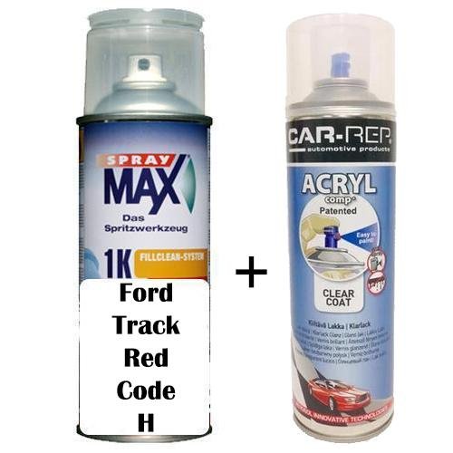 Auto Touch Up Paint Ford Track Red Code H Plus 1k Clear Coat