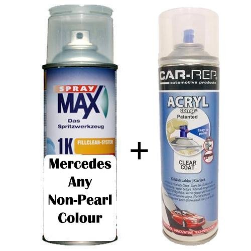 Auto Touch Up Paint Mercedes Any Non Pearl Colour Plus 1k Clear Coat