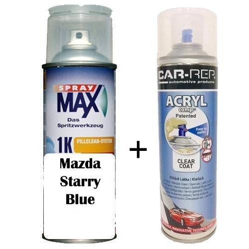Auto Touch Up Paint Mazda Starry Blue Code 24A Plus 1k Clear Coat