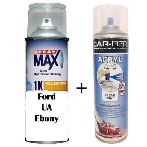 Auto Touch Up Paint Ford UA Ebony Colour Plus 1k Clear Coat