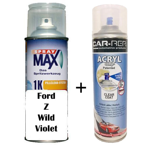 Auto Touch Up Paint Ford Z Wild Violet Colour Plus 1k Clear Coat