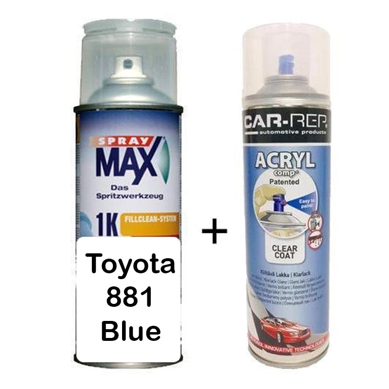 Auto Touch Up Paint for Toyota 881 Blue Plus 1k Clear Coat