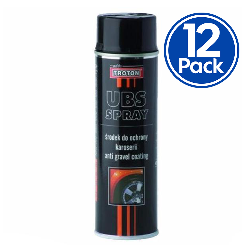 TROTON UBS Stone Guard Aerosol Spray Anti Gravel Black 500ml x 12 Pack