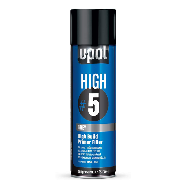 U-POL High #5 High Build Primer Filler Grey 450ml