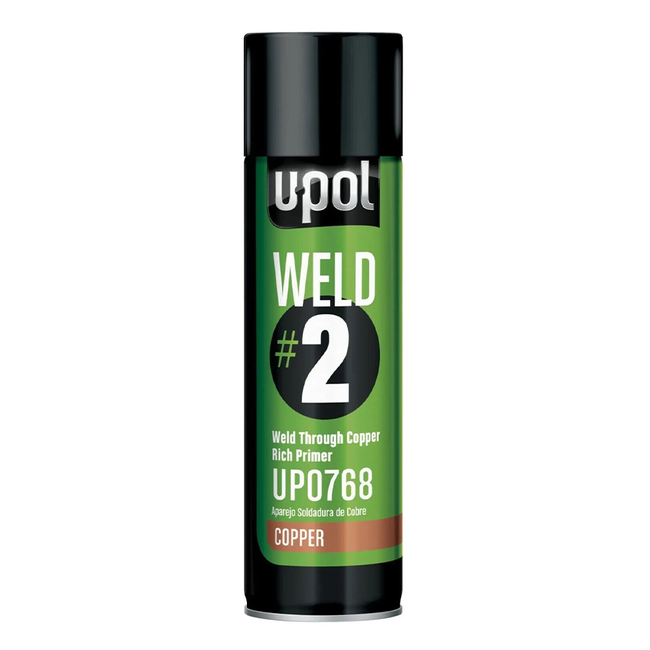 U-POL Weld #2 Anti Corrosive Weld Through Copper Rich Primer 450ml Aerosol