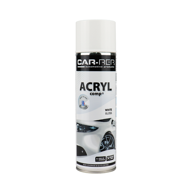 CAR-REP Professional Automotive Gloss Acrylic Aerosol 500ml White
