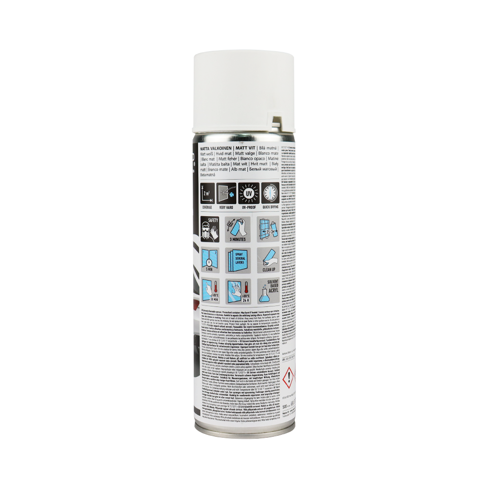 CAR-REP Professional Automotive Matt Acrylic Aerosol 500ml White x 2 Pack