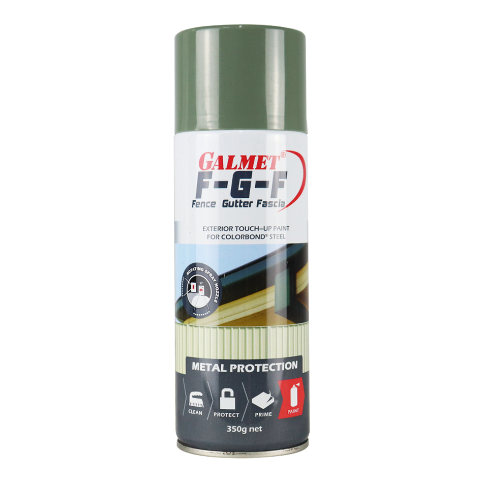 GALMET Fence Gutter Fascia FGF Colorbond 350g Spray Paint Aerosol Wilderness