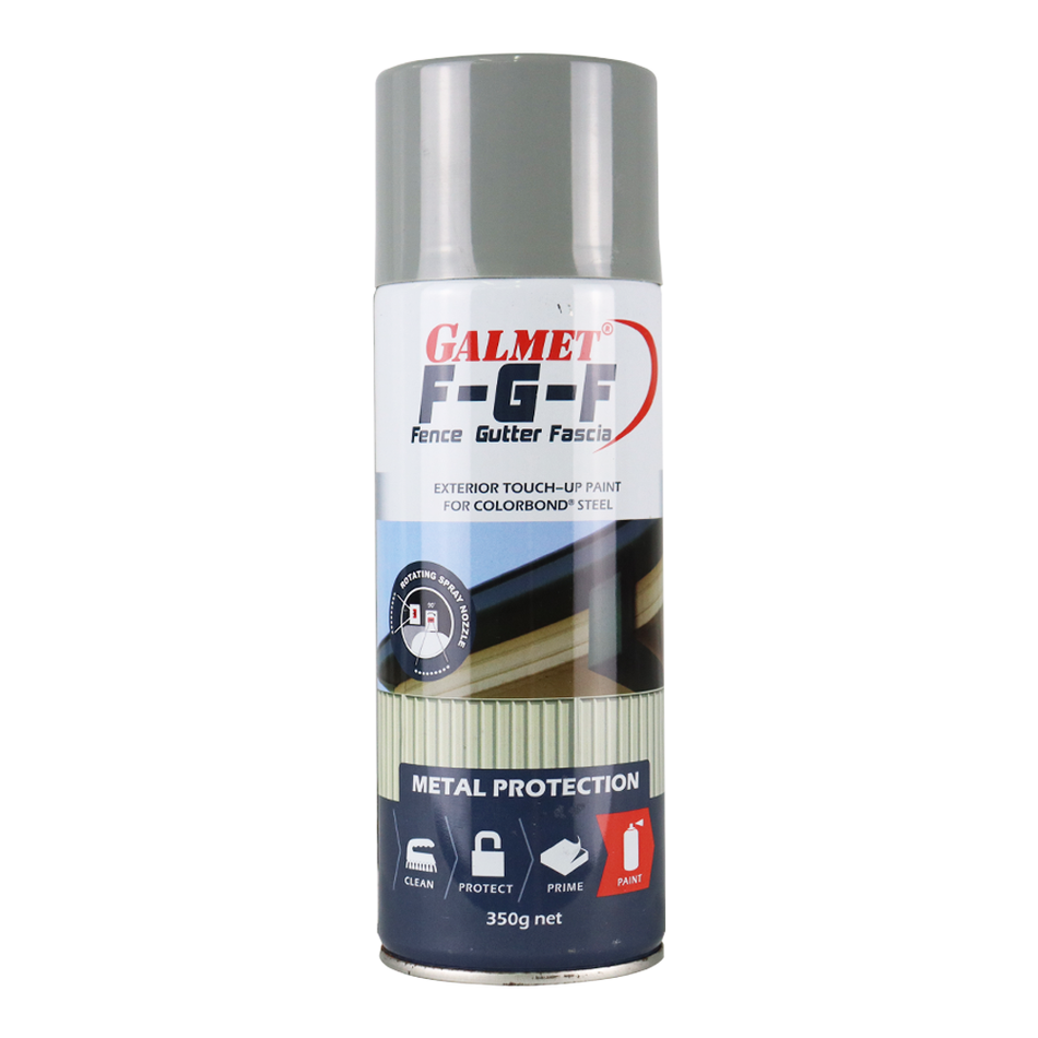 GALMET Fence Gutter Fascia FGF Colorbond 350g Spray Paint Aerosol Windspray